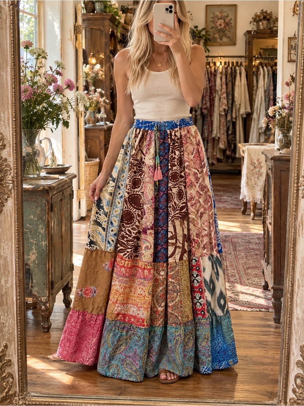 Boho Patchwork Maxi